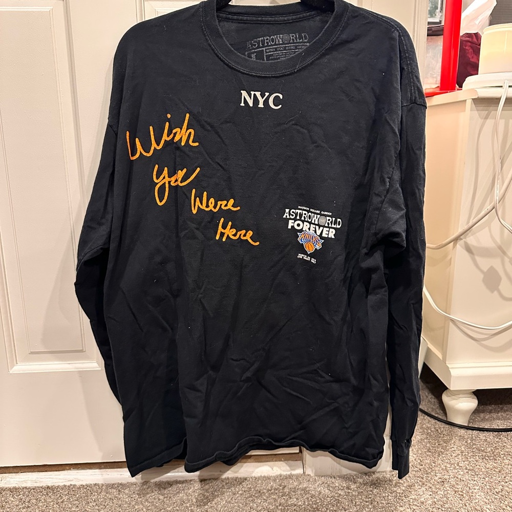 NY Knicks MSG one night only Astroworld Long Sleeve Shirt